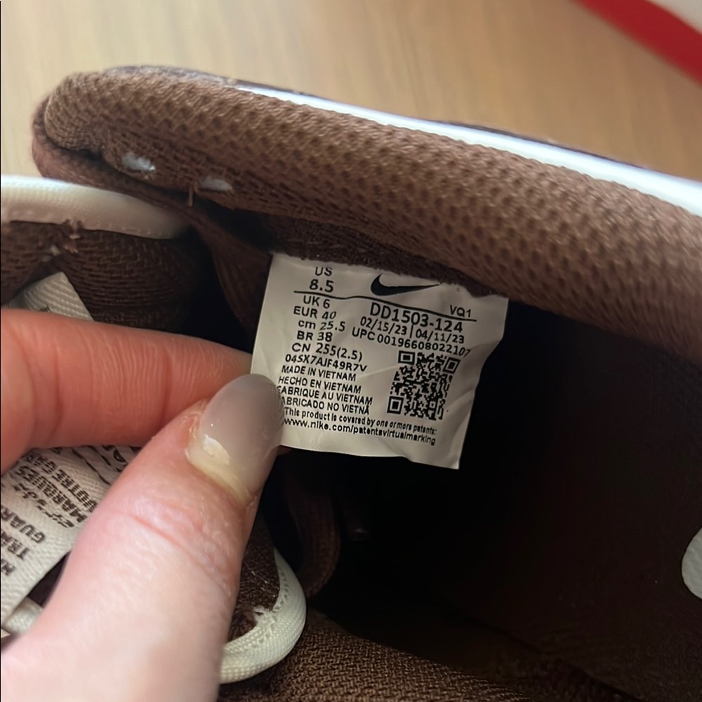 Women’s 8.5 Nike Dunk Low Sneakers in cacao wow-coconut milk - Picture 7 of 11